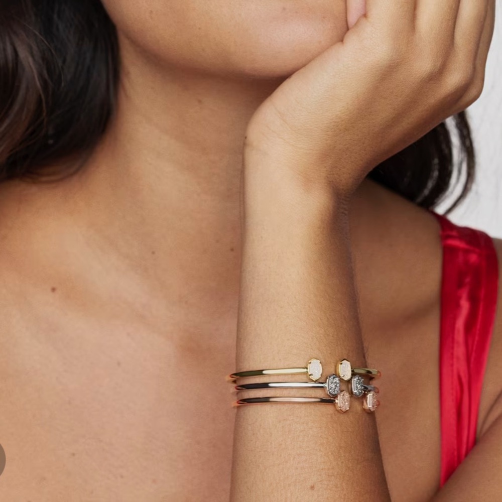 Kendra Scott Emile Siver Multi-Stack Bangle Bracelet